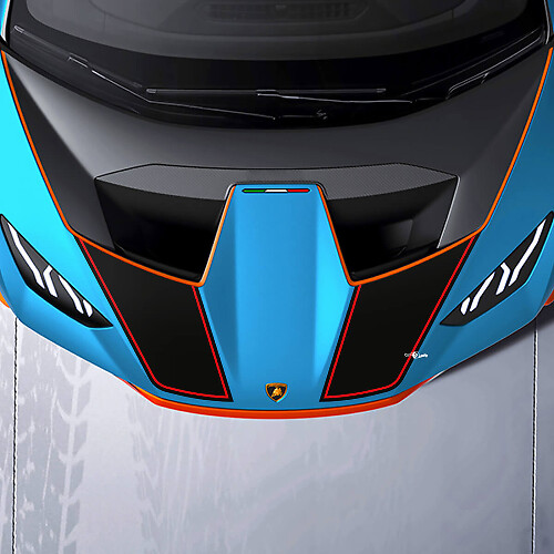 Strisce da corsa sul cofano Adesivo in vinile Grafica per Lamborghini STO
