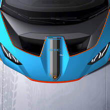 Adesivo in vinile a tre colori per strisce da corsa sul cofano per Lamborghini STO 2
 2