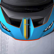Adesivo in vinile a tre colori per strisce da corsa sul cofano per Lamborghini STO 2
 3