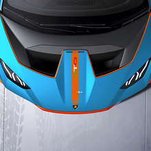 Adesivo in vinile per strisce da corsa centrali sul cofano per Lamborghini STO
 3