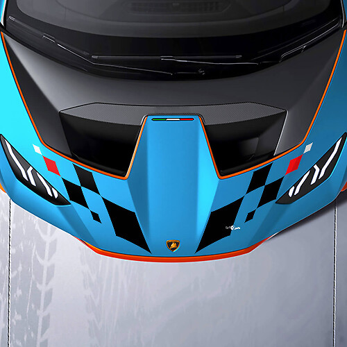 Adesivo in vinile con logo Hood Central STO per Lamborghini STO
