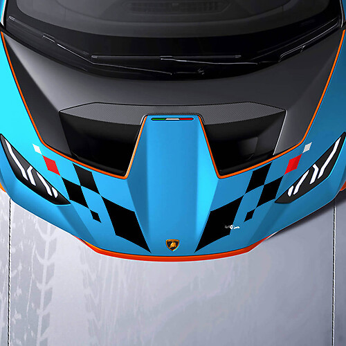 Adesivo in vinile con logo Hood Central STO per Lamborghini STO
