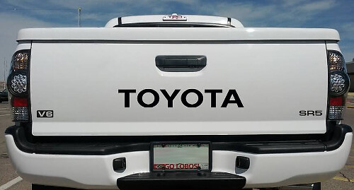 Adesivo in Vinile con Scritta Toyota V6 SR5 per Portellone Toyota Tundra