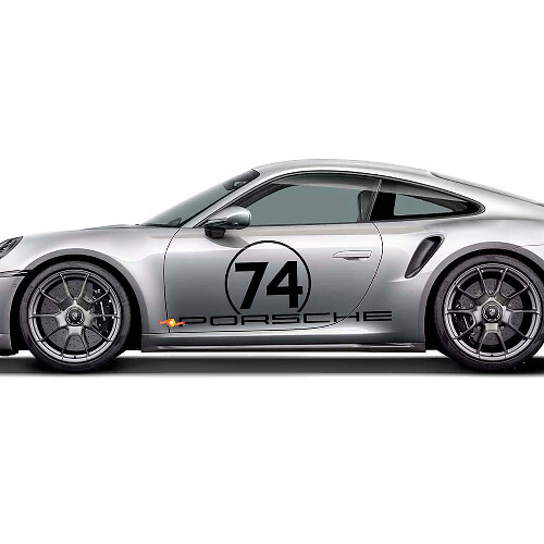 Kit grafico adesivo con strisce laterali PORSCHE 50 Years per Porsche 911 Turbo S 992.2
