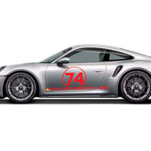 Kit grafico adesivo con strisce laterali PORSCHE 50 Years per Porsche 911 Turbo S 992.2
 3