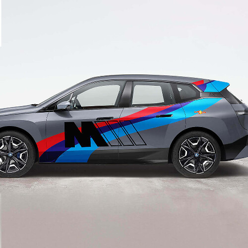 Kit Adesivi in Vinile M Performance Strisce Laterali per BMW iX