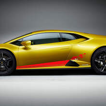 Adesivo in vinile a scacchi laterale per Lamborghini Huracan Evo
 3