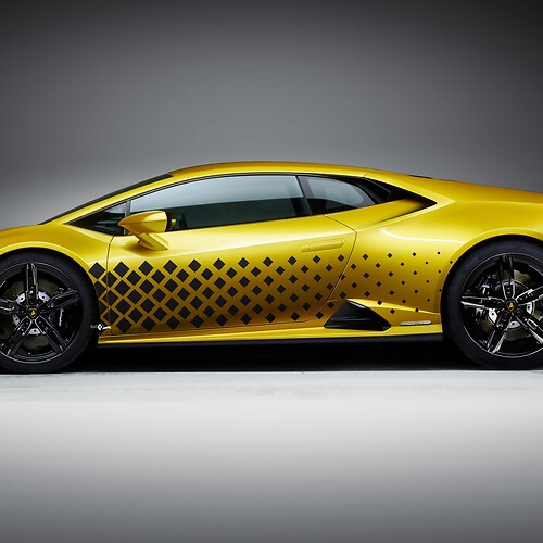 Adesivo in vinile adesivo laterale a rombo diamante per Lamborghini Huracan Evo
 1