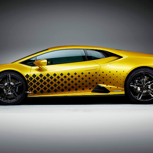 Adesivo in vinile adesivo laterale a rombo diamante per Lamborghini Huracan Evo
