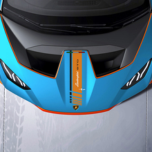 Adesivo in vinile a scacchi per cappuccio centrale Racing per Lamborghini STO
 3