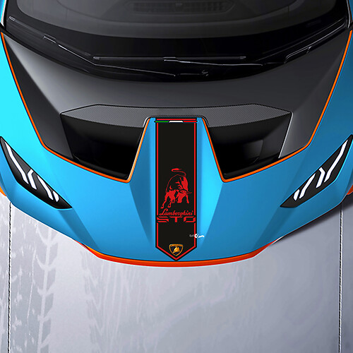 Adesivo in vinile per strisce centrali sul cofano per Lamborghini STO

