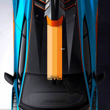 Adesivo in vinile con strisce Stile Bandiera Italiana per tetto e parabrezza Lamborghini Huracán 2021-2024_2