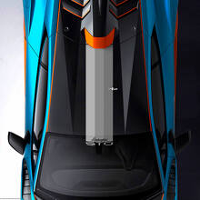 Striscia tricolore sul tetto e parabrezza STO logo Racing Adesivo in vinile Grafica per Lamborghini STO
 3