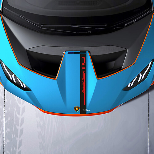 Adesivo in vinile per strisce sul cofano per Lamborghini STO

