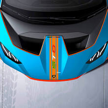 Adesivo in Vinile con Logo STO e Bandiera Italiana a Strisce per Cofano Lamborghini Huracán_3