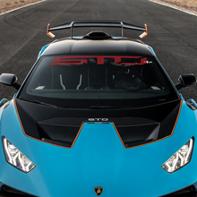 Adesivo in vinile con grafica del logo STO per parabrezza Lamborghini STO 2
 3