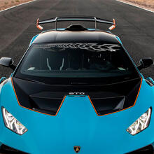 Adesivo in vinile con grafica del logo STO per parabrezza Lamborghini STO 2
 2