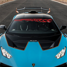 Adesivo in vinile con grafica del logo STO per parabrezza Lamborghini STO 2
 3