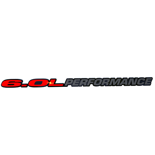 6.0 Emblema Badge Cofano Prestazionale 3D per Dodge Ram Powerstroke Truck 6.0L
 1