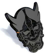 Maschera Hannya Stemmi Parafango Noh Giapponesi Emblema Portellone Badge 3D
 2