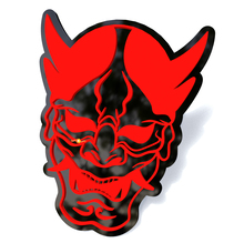 Maschera Hannya Stemmi Parafango Noh Giapponesi Emblema Portellone Badge 3D
 5