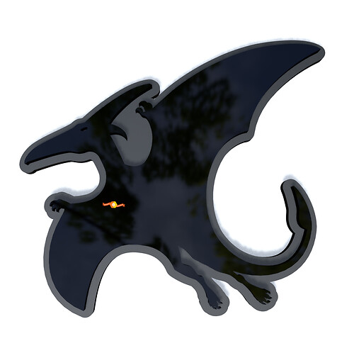Emblemi del parafango Pterodactylus antiquus Badge dell'emblema del portellone Badge 3D
 1
