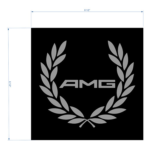 Adesivo adesivo con logo della ghirlanda AMG Racing per coprire il distronic per Mercedes Benz 4matic S63 C63S
 1
