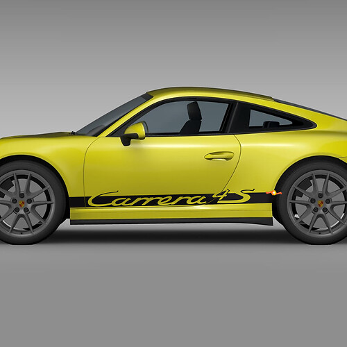 Adesivo adesivo per strisce da corsa sul pannello laterale per Porsche Carrera 4S
