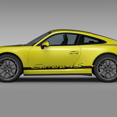 Adesivo adesivo per strisce laterali del pannello rocker per Porsche Carrera 4S 2
