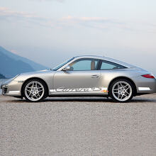 Adesivo adesivo per strisce laterali per pannelli laterali per Porsche Carrera 4S stile 3
 2