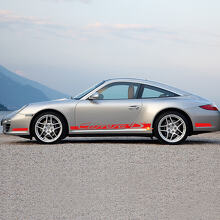 Adesivo adesivo per strisce laterali per pannelli laterali per Porsche Carrera 4S stile 3
 3