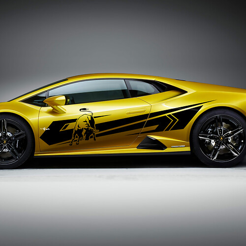 Adesivi in vinile per grafica a strisce laterali per Lamborghini Huracan Evo
