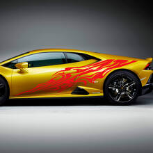 Grafica adesiva in vinile con strisce tribali laterali per Lamborghini Huracan Evo
 3