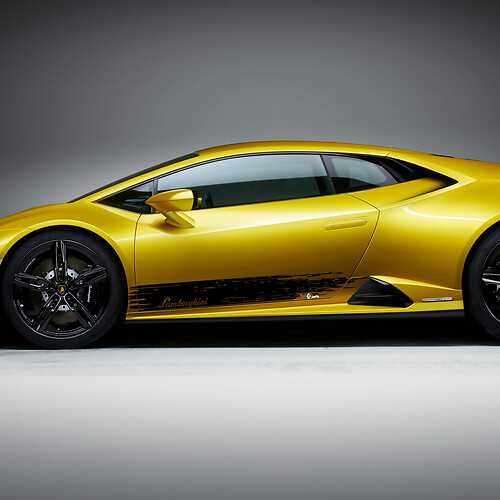 Grafica a strisce laterali usurata Adesivo in vinile da corsa per Lamborghini Huracan Evo
 1