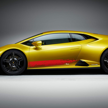 Grafica a strisce laterali usurata Adesivo in vinile da corsa per Lamborghini Huracan Evo
 3