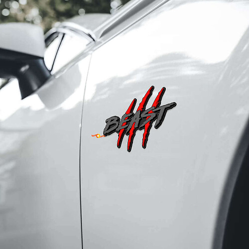 Emblema 3D Artiglio Bestia parafango graffi