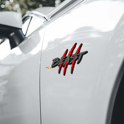 Graffi Bestia Artigli Fender Emblema 3D Badge

