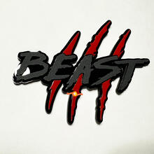Graffi Bestia Artigli Fender Emblema 3D Badge
 3