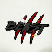 Emblema 3D Artiglio Bestia parafango graffi_4