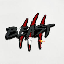 Emblema 3D Artiglio Bestia parafango graffi_8