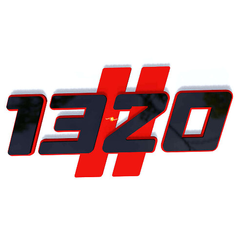 1320 Hash Black and Red 3D — Emblema (parafango)_1