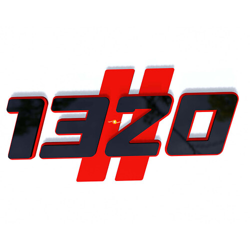1320 HEMI Hash Emblema Parafango Badge 3D
