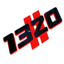 1320 Hash Black and Red 3D — Emblema (parafango)_2