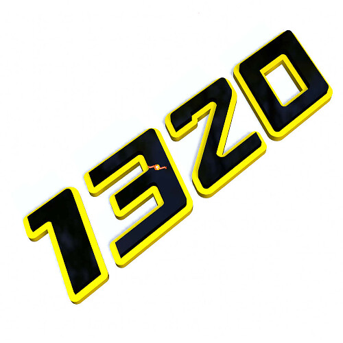 1320 Black and Yellow 3D — Emblema (parafango)