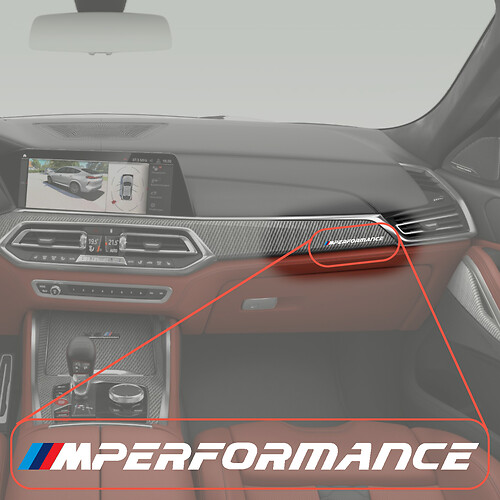 Adesivi grafici per sticker M Performance per cruscotto interno
