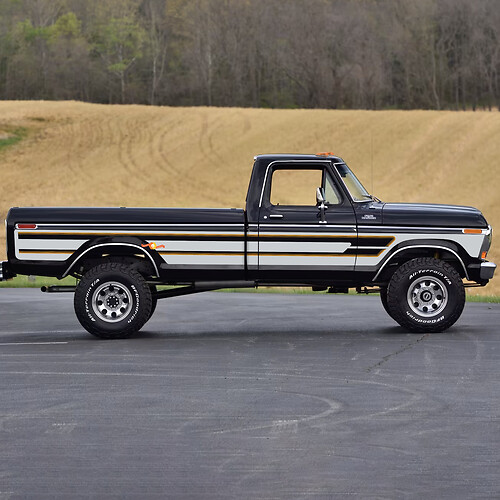 Adesivo in vinile retrò vintage laterale adatto a Ford F-150 Ranger Lariat del 1978
 1
