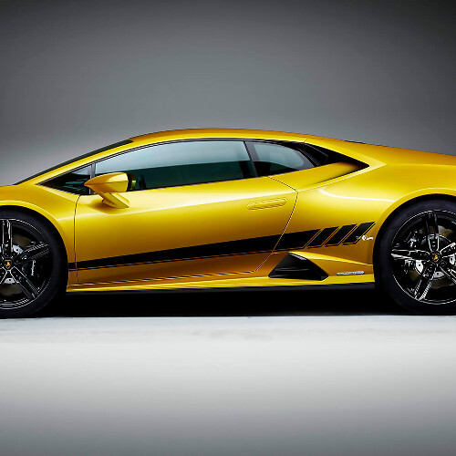Adesivi Strisce Laterali Grafica in Vinile Racing 3 per Lamborghini Huracan Evo