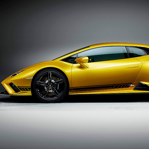 Strisce Laterali Grafiche Adesivo Vinile da Corsa 4 per Lamborghini Huracan Evo 1