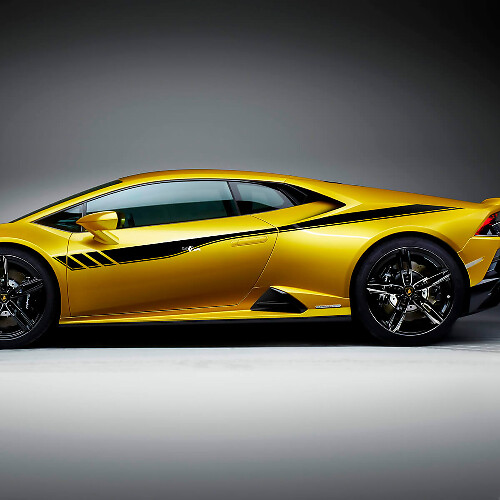 Strisce Laterali Grafiche Adesivo in Vinile da Corsa 2 per Lamborghini Huracan Evo 1