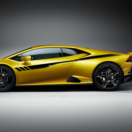 Adesivi in vinile per grafica a strisce laterali per Lamborghini Huracan Evo 5
 1